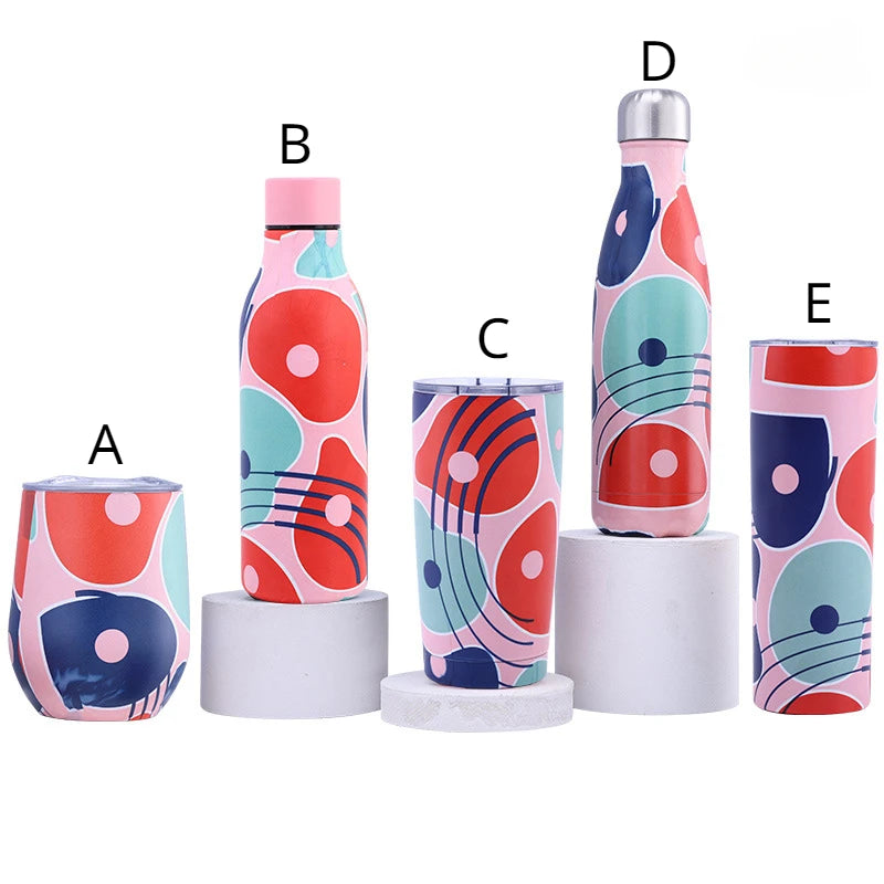 PopArt Stainless Steel Bottle - Insulated Color Splash