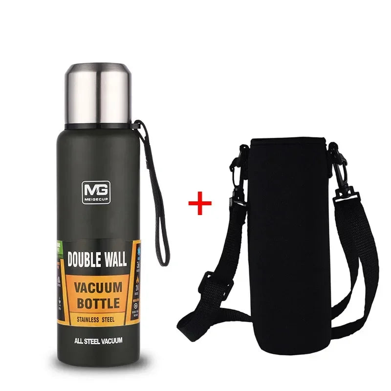 Upors Large Capacity Stainless Steel Vacuum Flask – 500ml to 1500ml