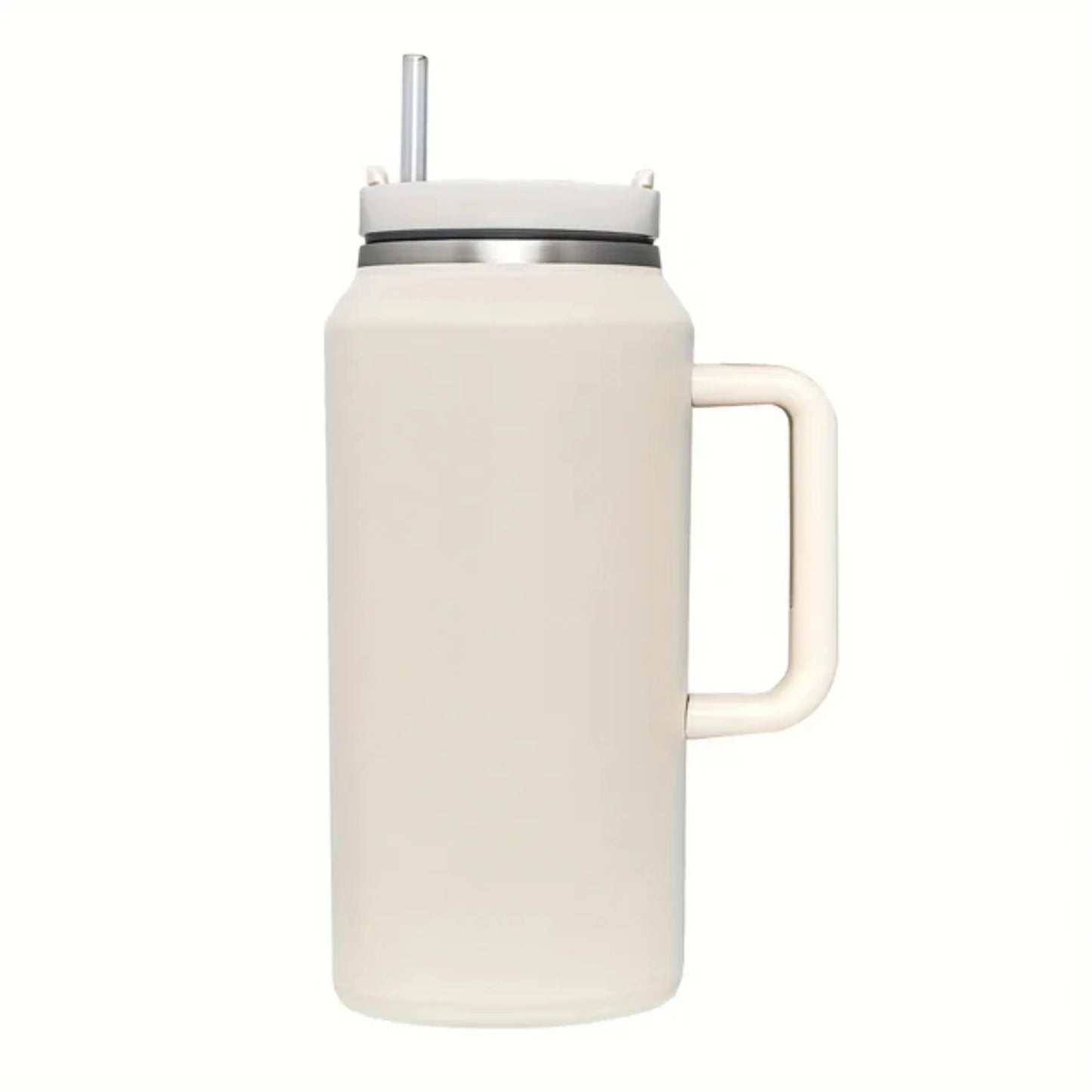 Mom’s Hydration Hero – 64oz Mega Stainless Tumbler with Straw & Handle