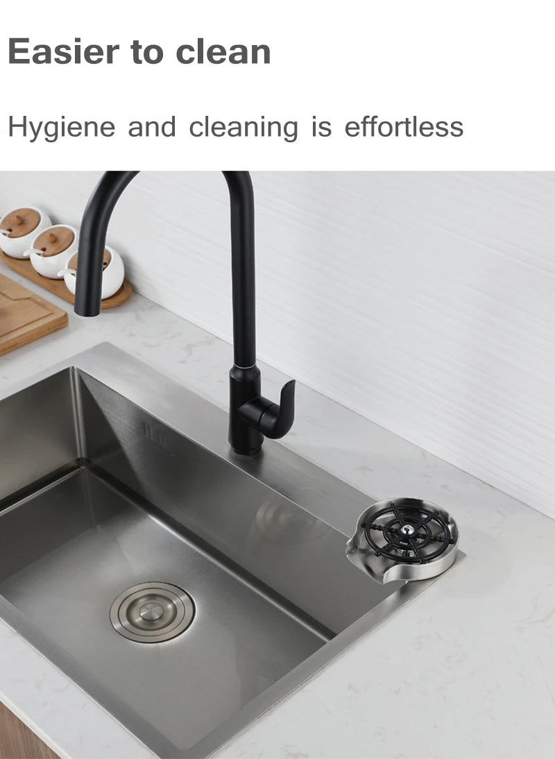 Mom’s Kitchen Cup Rinser – Stainless Steel Glass Washer for Sink