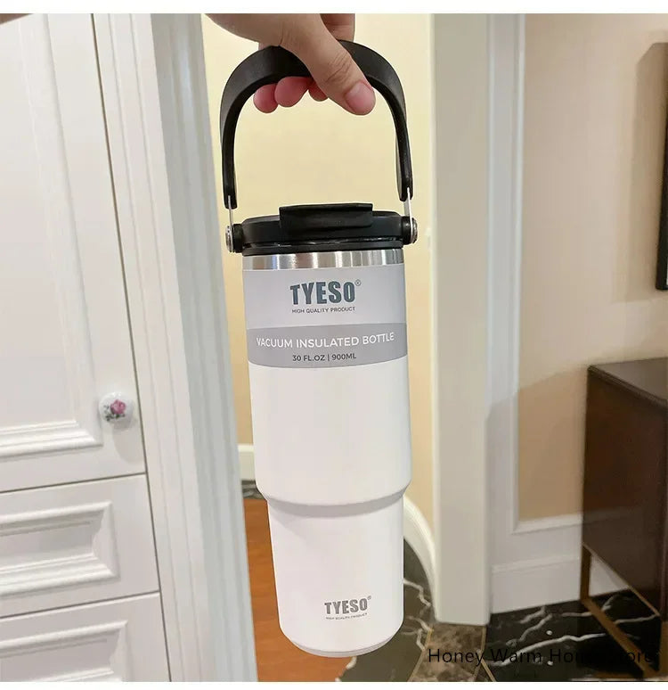 TYESO Stainless Steel Insulated Tumbler – Double-Layer Coffee Travel Mug Water Bottle