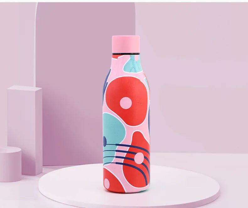 PopArt Stainless Steel Bottle - Insulated Color Splash