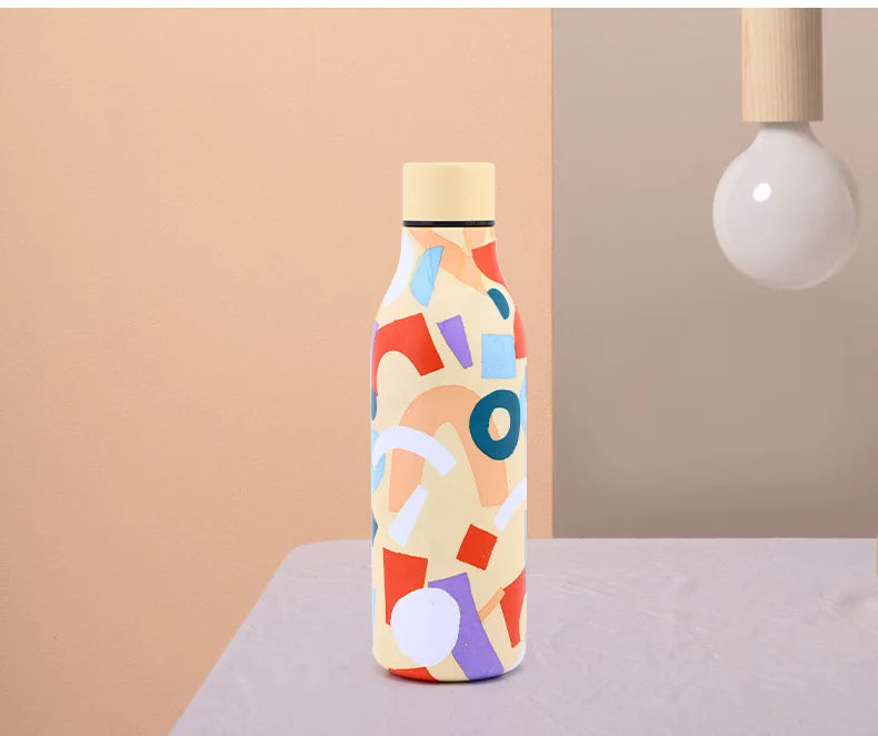 PopArt Stainless Steel Bottle - Insulated Color Splash