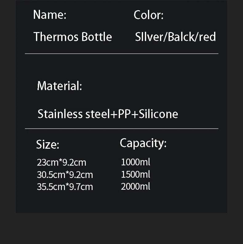 2L Stainless Thermo Bottle