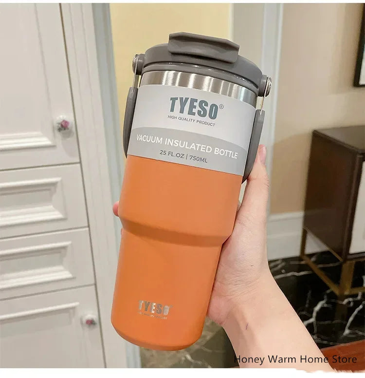 TYESO Stainless Steel Insulated Tumbler – Double-Layer Coffee Travel Mug Water Bottle