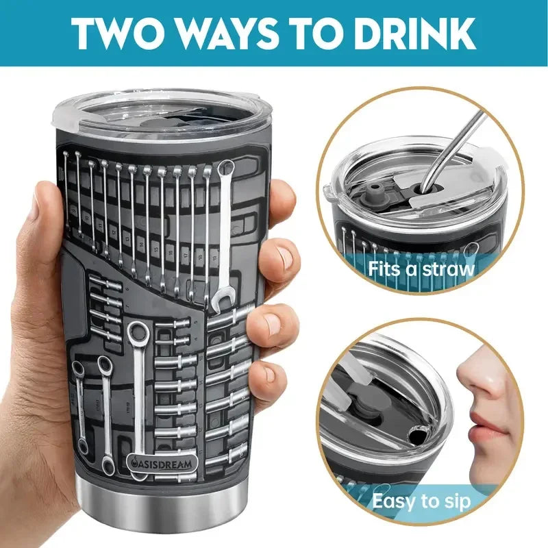 20oz Toolbox Pattern Tumbler