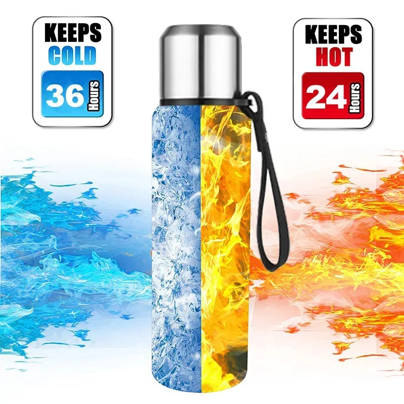 Upors Large Capacity Stainless Steel Vacuum Flask – 500ml to 1500ml