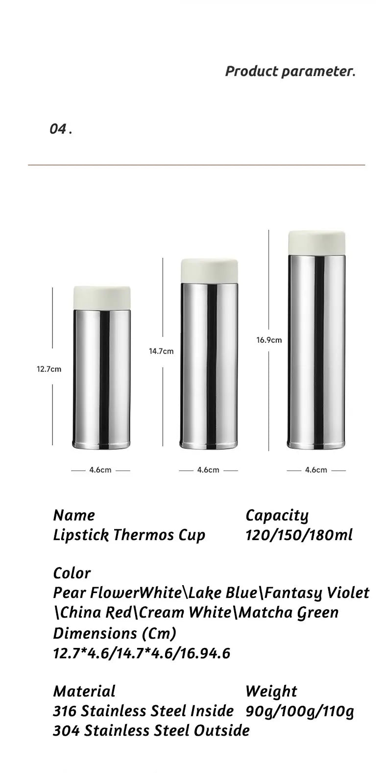 Mini 316 Stainless Steel Pocket Tumbler – 120ml Insulated Thermos Cup