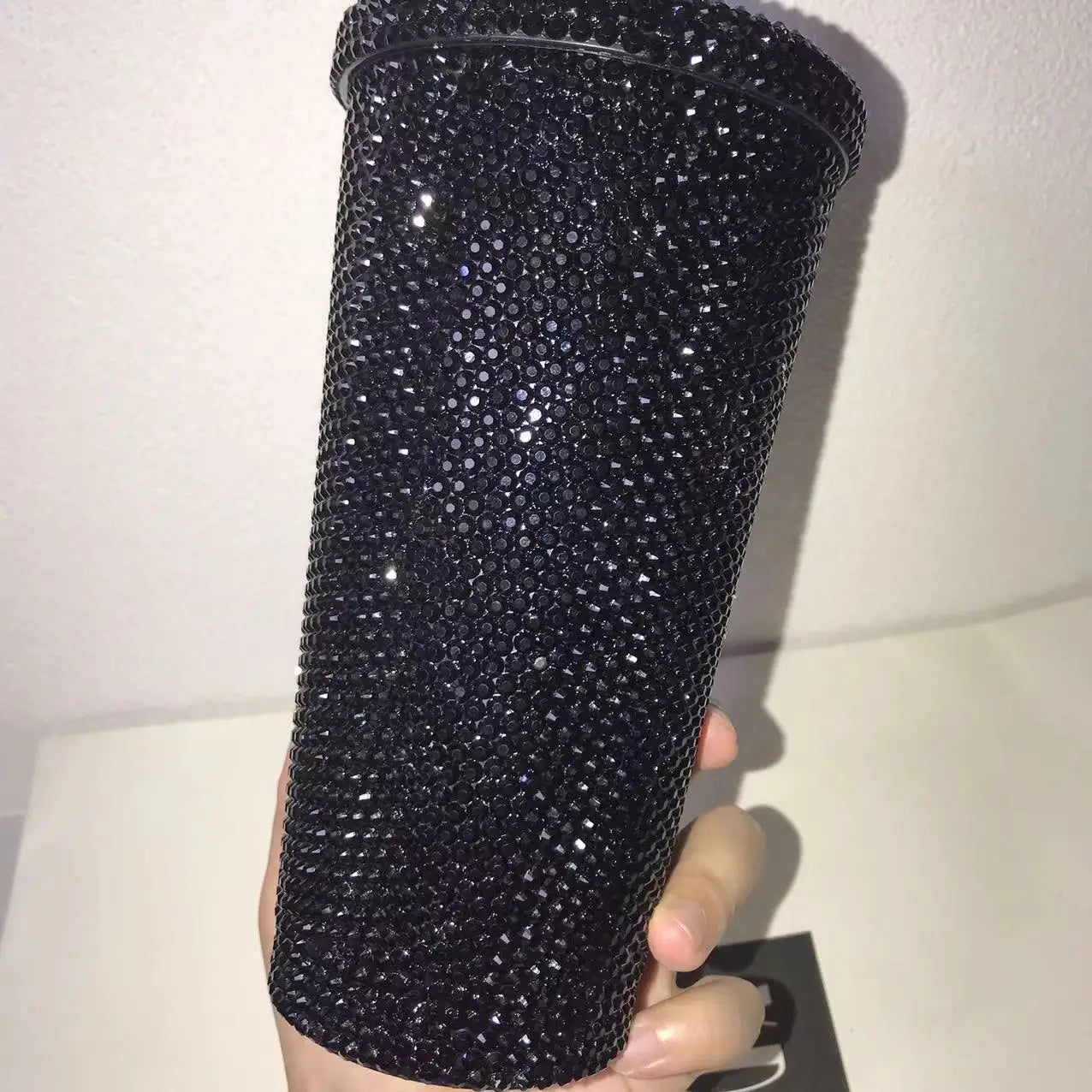 "Make Money Not Friends" Rhinestone Tumbler – Bling 304 Stainless Steel Straw Cup with Lid