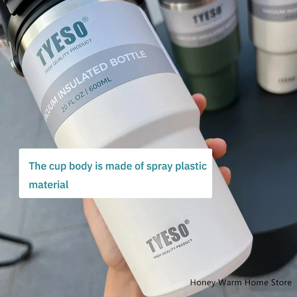 TYESO Stainless Steel Insulated Tumbler – Double-Layer Coffee Travel Mug Water Bottle