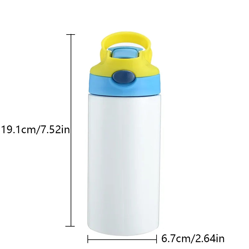 12oz Sublimation Kids Sippy Cup – Personalized Flip-Top Stainless Steel Tumbler with Straw | Mom’s Favorite Tumbler