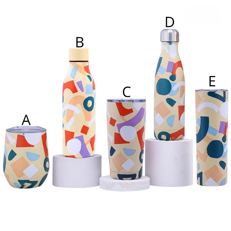 PopArt Stainless Steel Bottle - Insulated Color Splash
