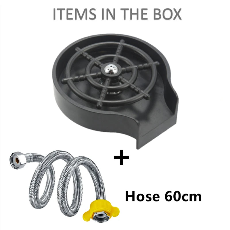 Mom’s Kitchen Cup Rinser – Stainless Steel Glass Washer for Sink