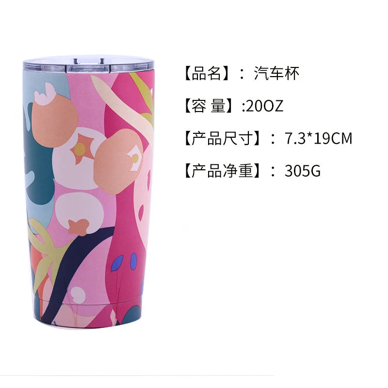 PopArt Stainless Steel Bottle - Insulated Color Splash