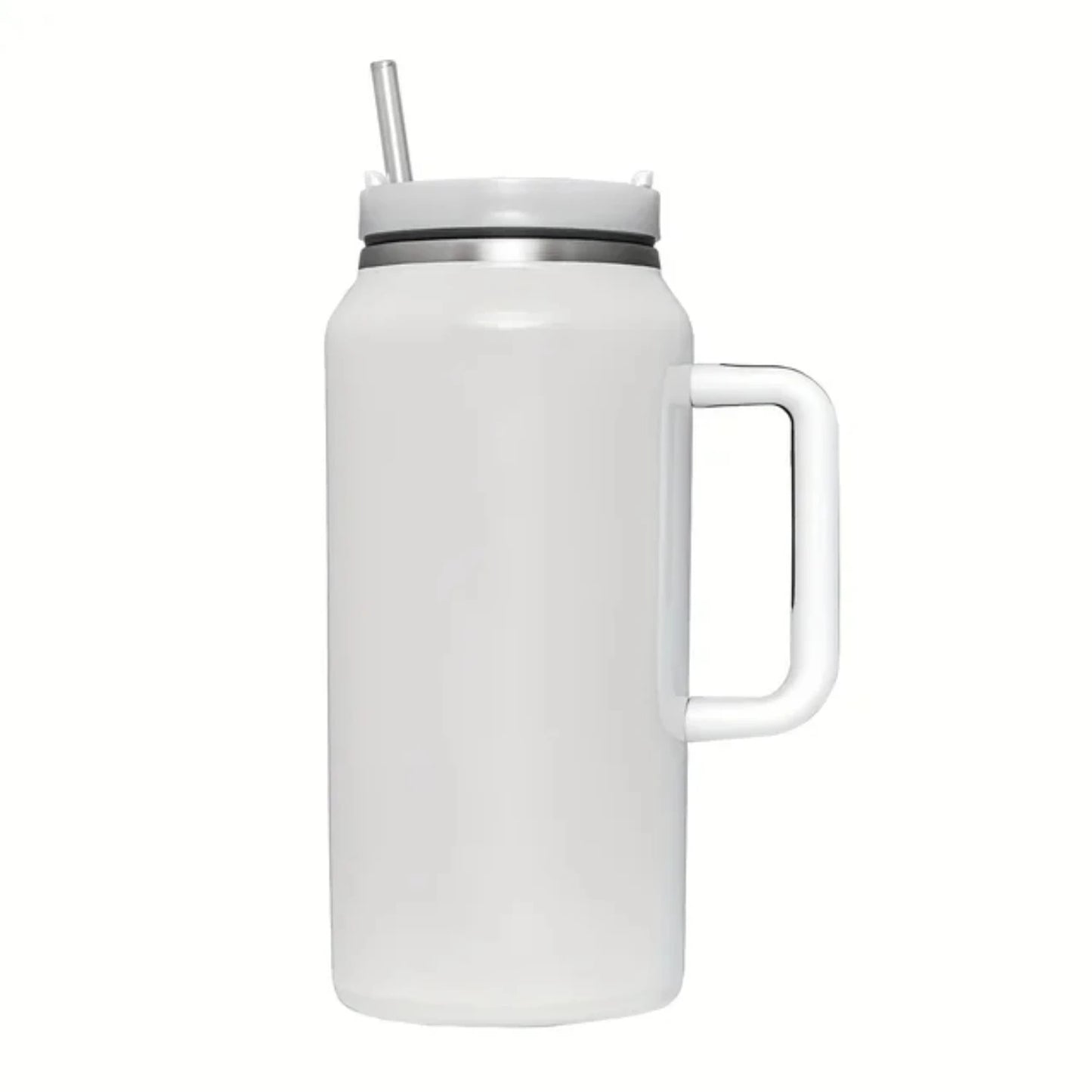 Mom’s Hydration Hero – 64oz Mega Stainless Tumbler with Straw & Handle