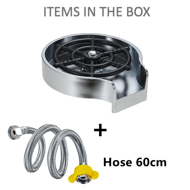 Mom’s Kitchen Cup Rinser – Stainless Steel Glass Washer for Sink