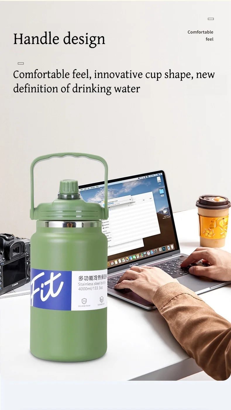Fit Series Large Capacity Stainless Steel Vacuum Bottle – Double Layer Insulated Water & Coffee Flask
