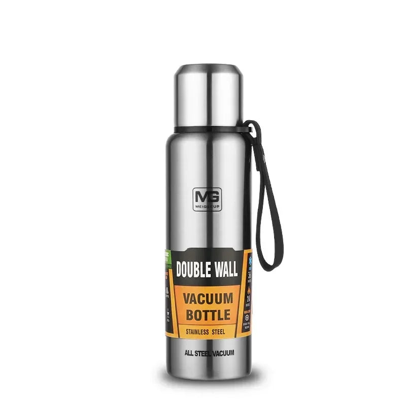 Upors Large Capacity Stainless Steel Vacuum Flask – 500ml to 1500ml