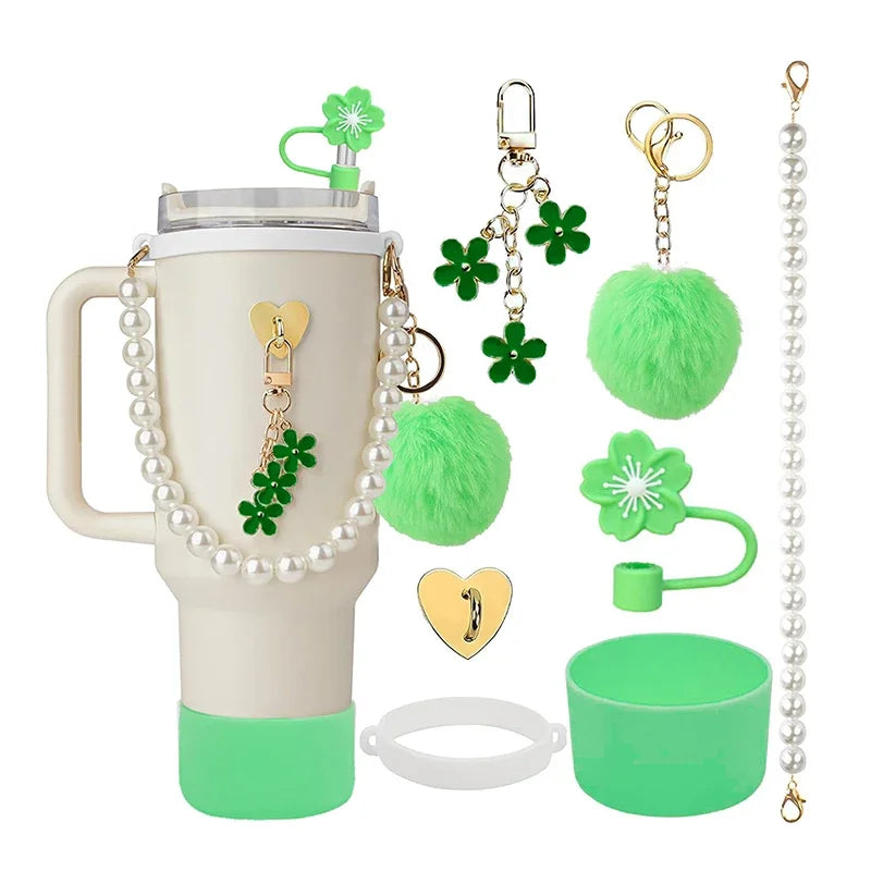 Charmify Your Stanley – 40oz Accessory Kit with Straw Cover & Decor