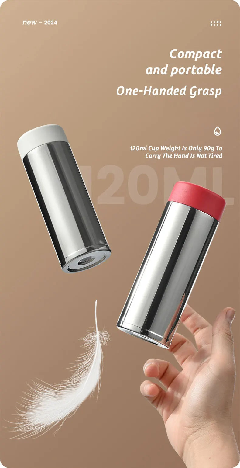 Mini 316 Stainless Steel Pocket Tumbler – 120ml Insulated Thermos Cup