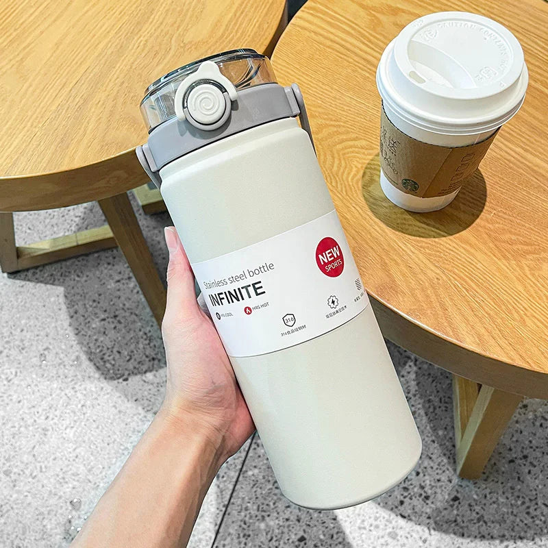HydroPeak 1.2L Stainless Steel Thermo Bottle – Cold & Hot with Straw