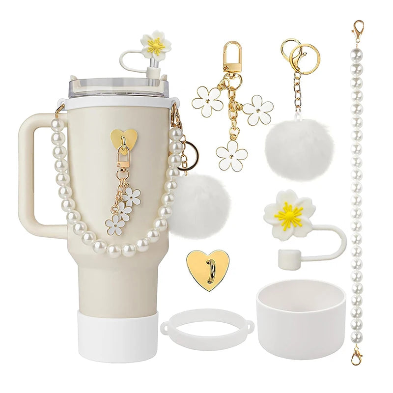 Charmify Your Stanley – 40oz Accessory Kit with Straw Cover & Decor
