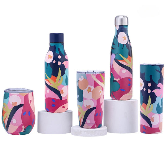 PopArt Stainless Steel Bottle - Insulated Color Splash