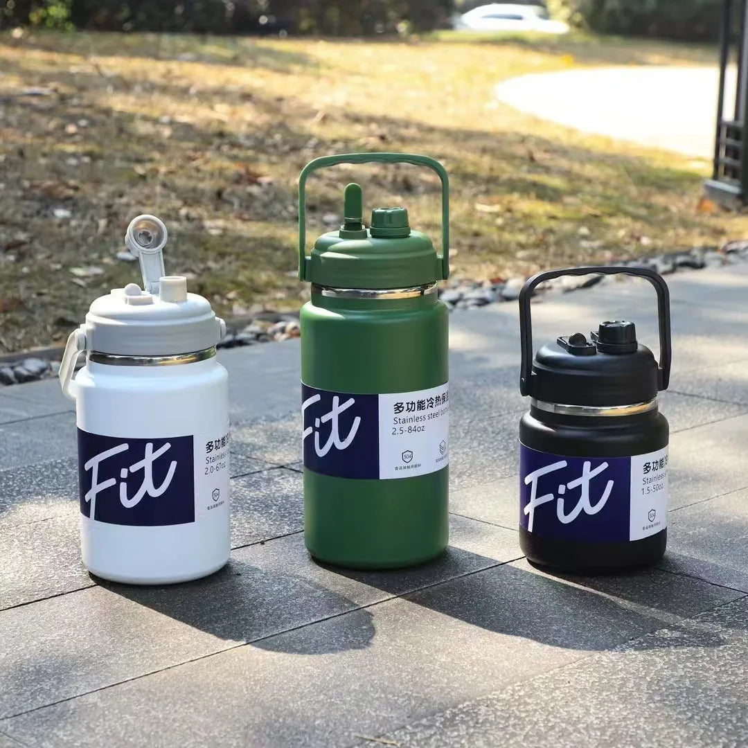 Fit Series Large Capacity Stainless Steel Vacuum Bottle – Double Layer Insulated Water & Coffee Flask
