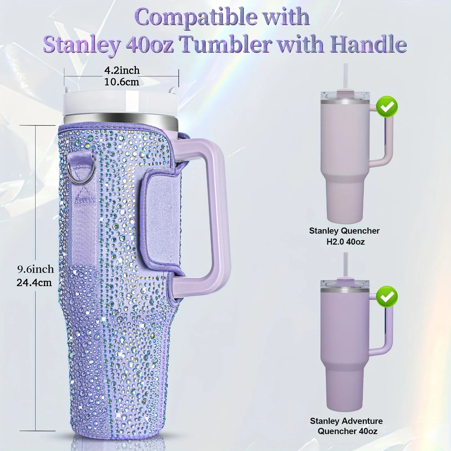 40oz Rhinestone Stanley Sleeve