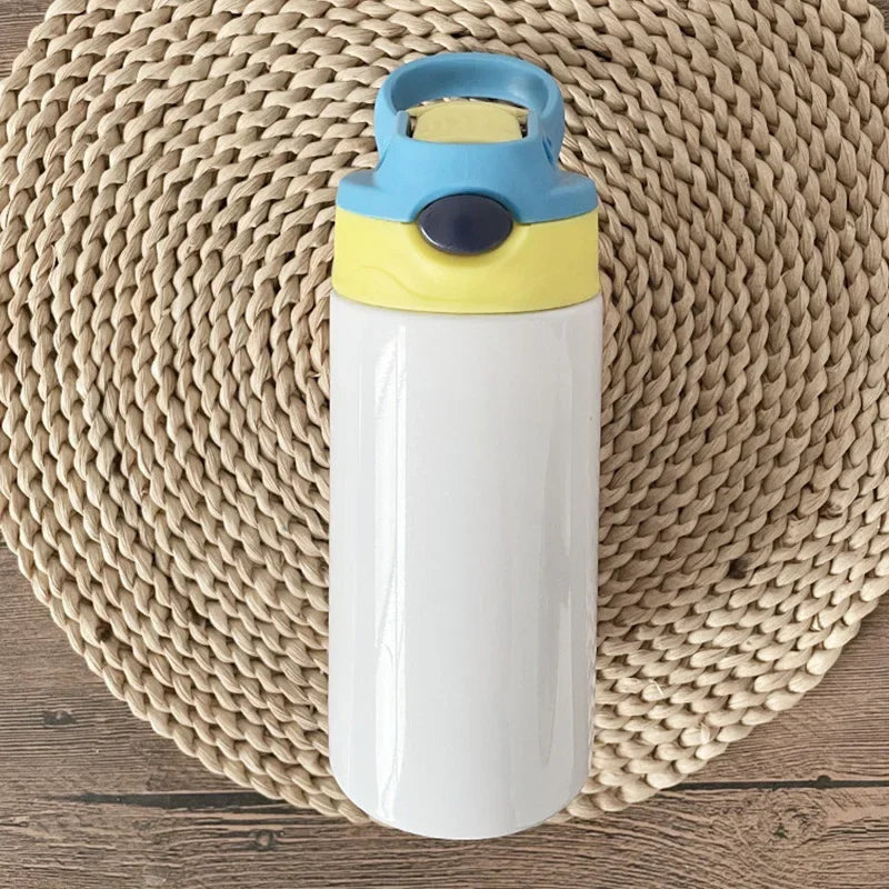12oz Sublimation Kids Sippy Cup – Personalized Flip-Top Stainless Steel Tumbler with Straw | Mom’s Favorite Tumbler