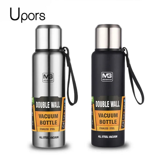 Upors Large Capacity Stainless Steel Vacuum Flask – 500ml to 1500ml