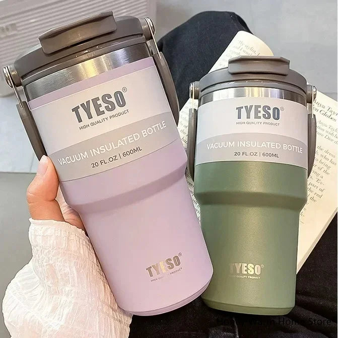 TYESO Stainless Steel Insulated Tumbler – Double-Layer Coffee Travel Mug Water Bottle