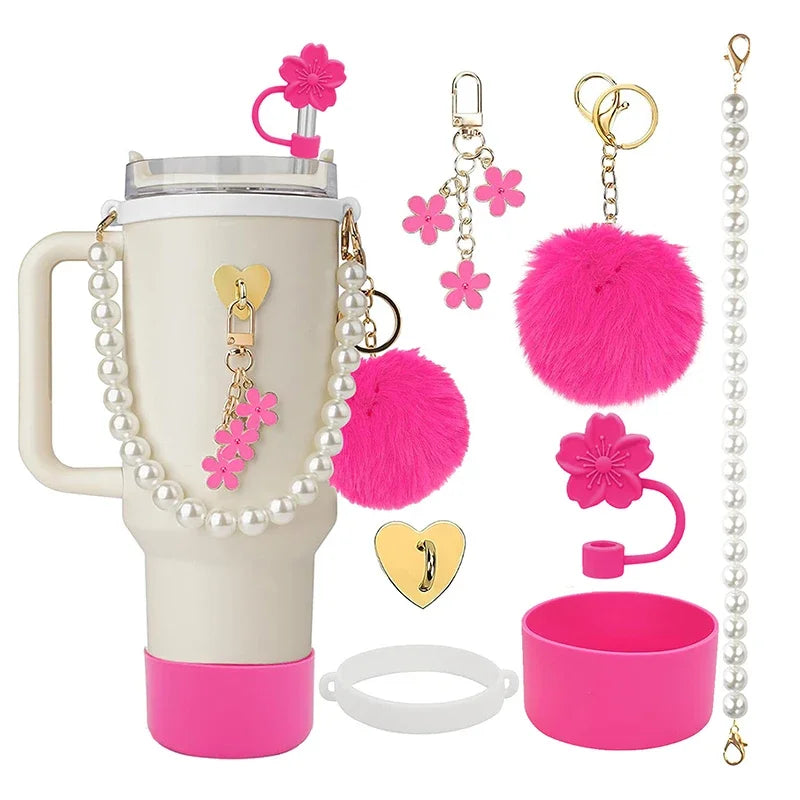 Charmify Your Stanley – 40oz Accessory Kit with Straw Cover & Decor