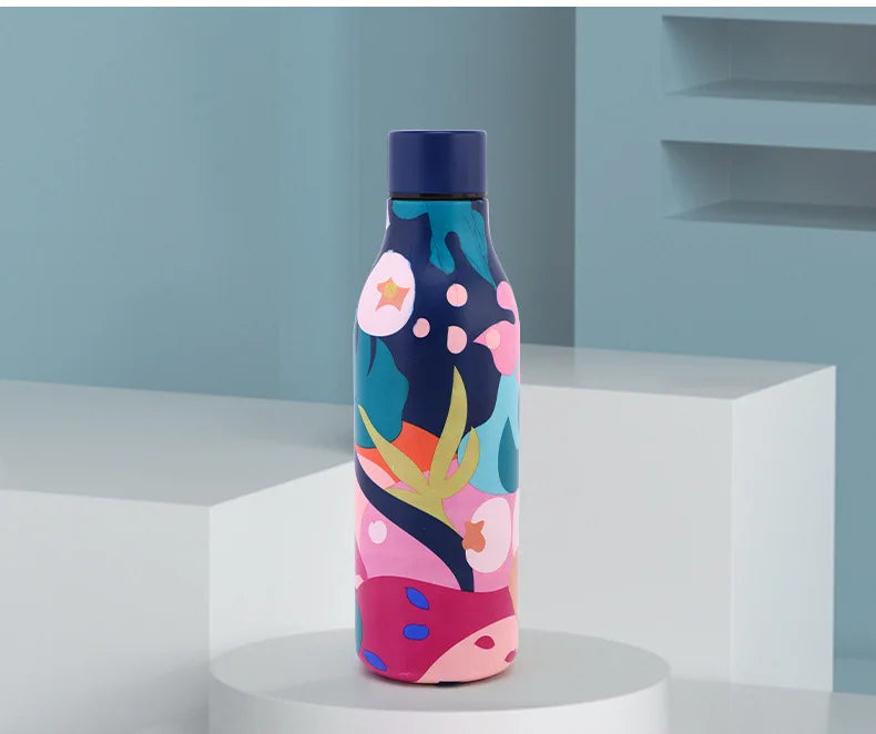PopArt Stainless Steel Bottle - Insulated Color Splash