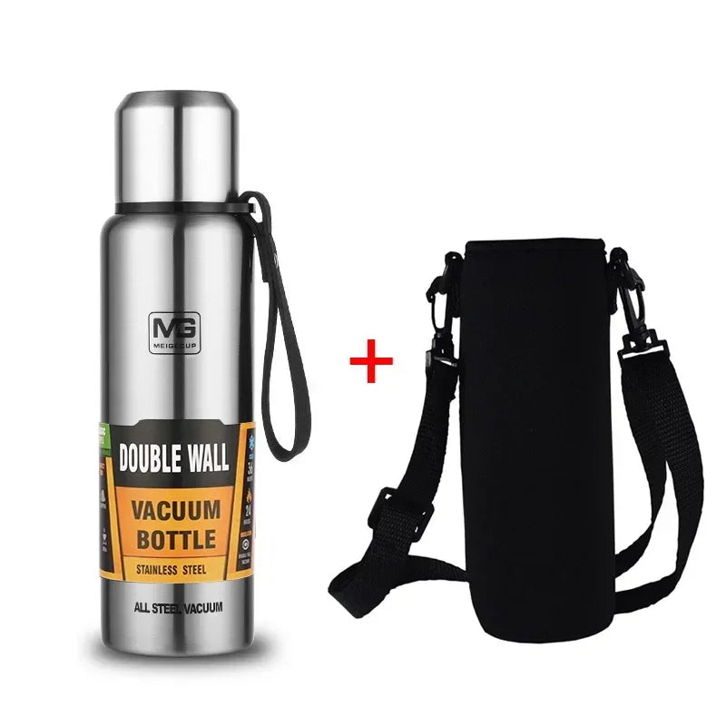 Upors Large Capacity Stainless Steel Vacuum Flask – 500ml to 1500ml