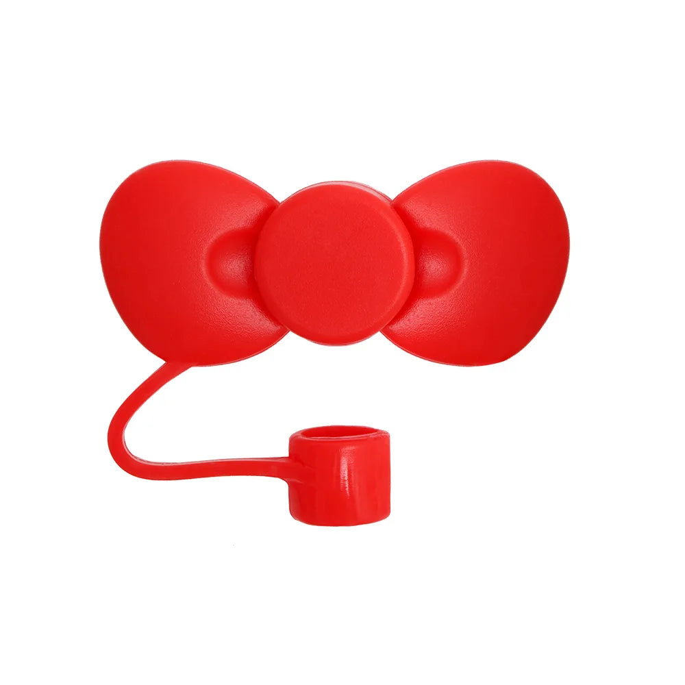 Bow Straw Cap – Cute Dustproof Silicone Cover for Stanley 30/40oz Tumbler