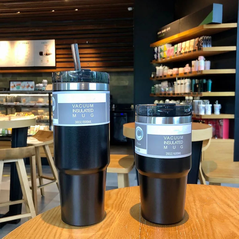 Modern Thermal Tumbler – 600/900ml Stainless Steel Double Wall Coffee Cup