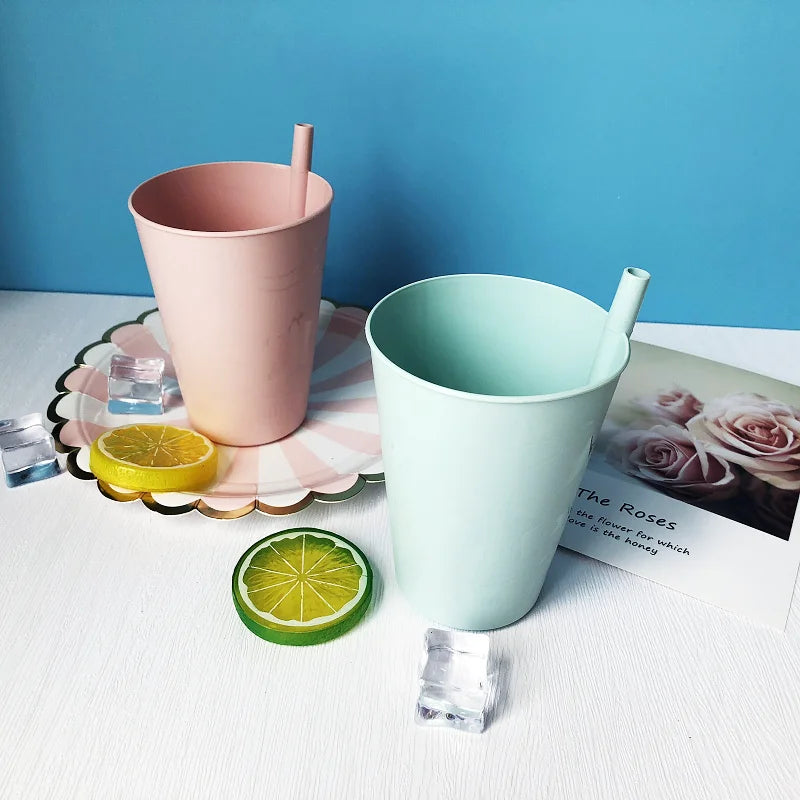 Soft Sip Tumblers - 4PCS Set with Built-in Straws