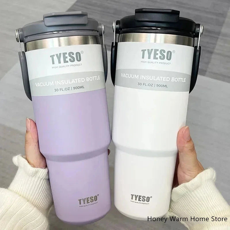 TYESO Stainless Steel Insulated Tumbler – Double-Layer Coffee Travel Mug Water Bottle
