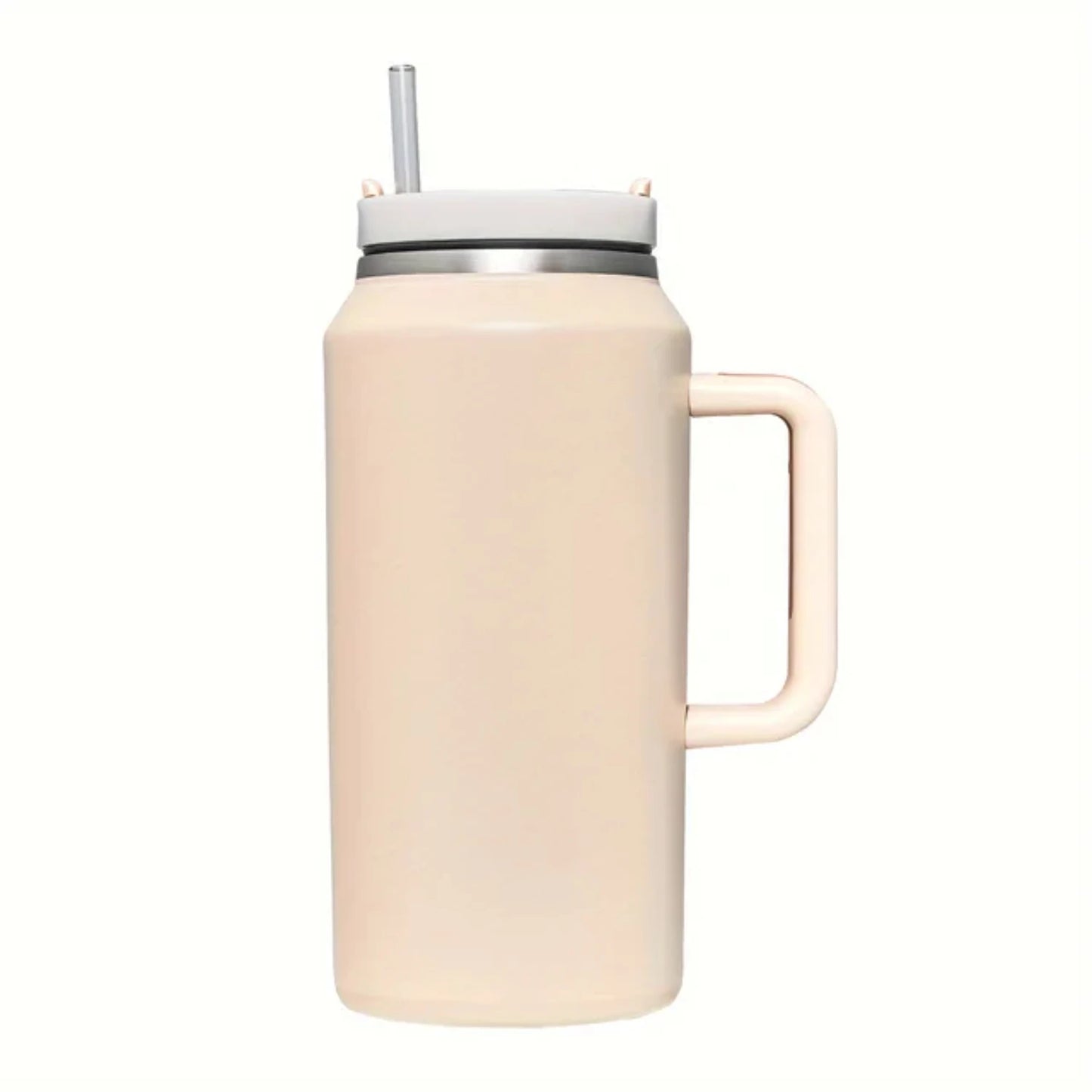 Mom’s Hydration Hero – 64oz Mega Stainless Tumbler with Straw & Handle