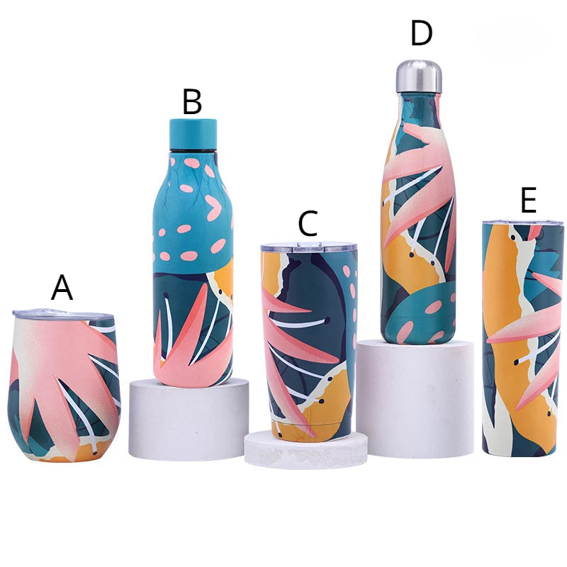 PopArt Stainless Steel Bottle - Insulated Color Splash