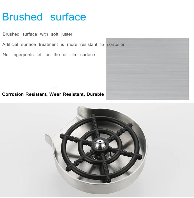 Mom’s Kitchen Cup Rinser – Stainless Steel Glass Washer for Sink
