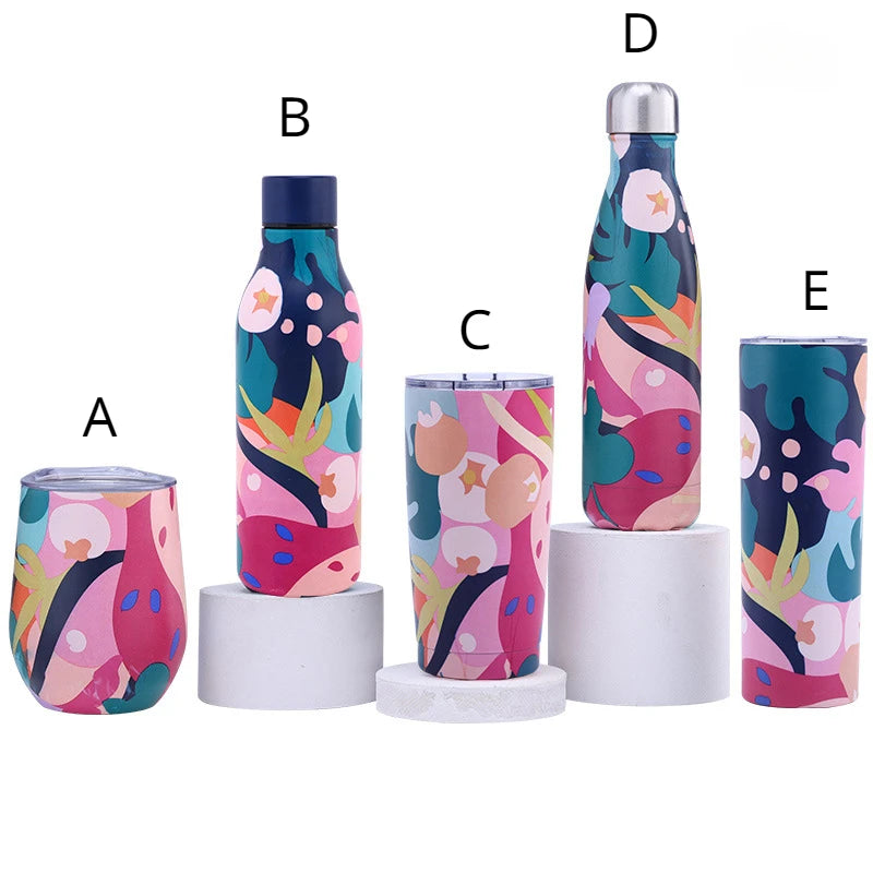 PopArt Stainless Steel Bottle - Insulated Color Splash