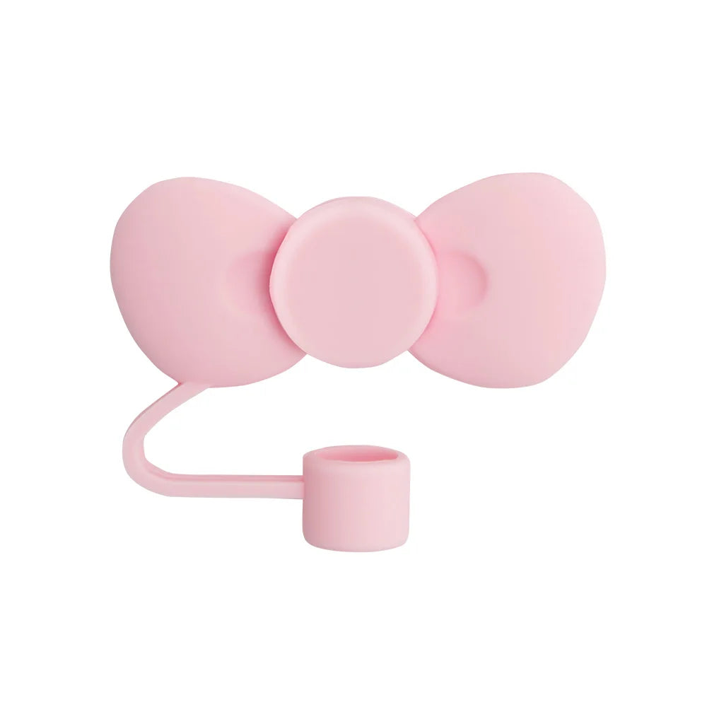 Bow Straw Cap – Cute Dustproof Silicone Cover for Stanley 30/40oz Tumbler