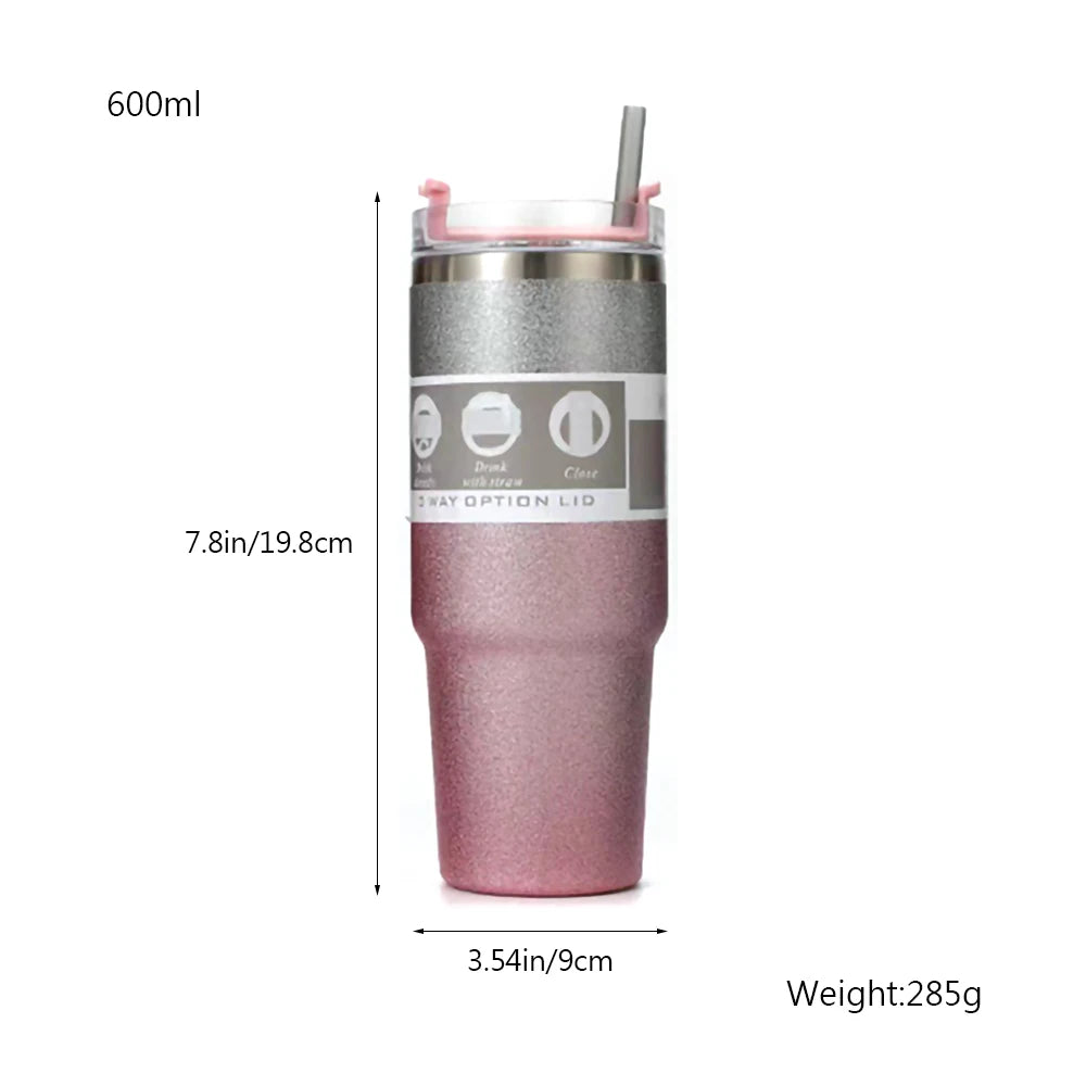 Modern Thermal Tumbler – 600/900ml Stainless Steel Double Wall Coffee Cup