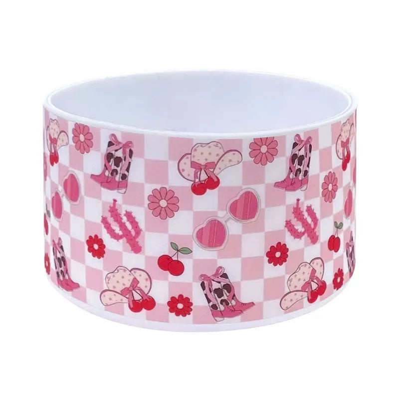 Charming Silicone Tumbler Sleeve – Sweet & Festive Protection for Moms