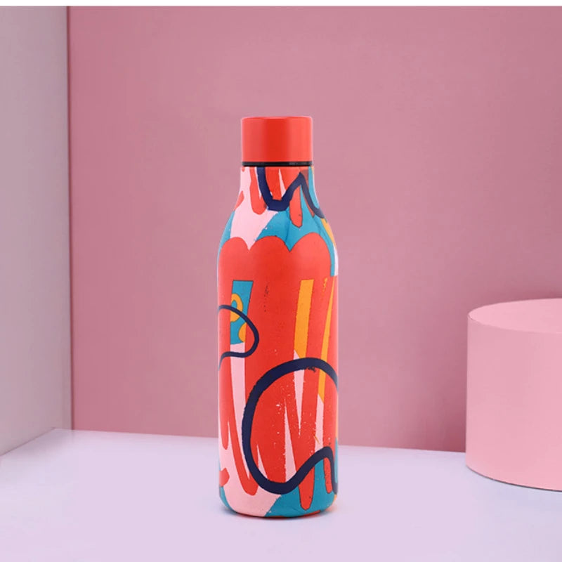 PopArt Stainless Steel Bottle - Insulated Color Splash