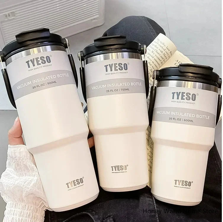 TYESO Stainless Steel Insulated Tumbler – Double-Layer Coffee Travel Mug Water Bottle
