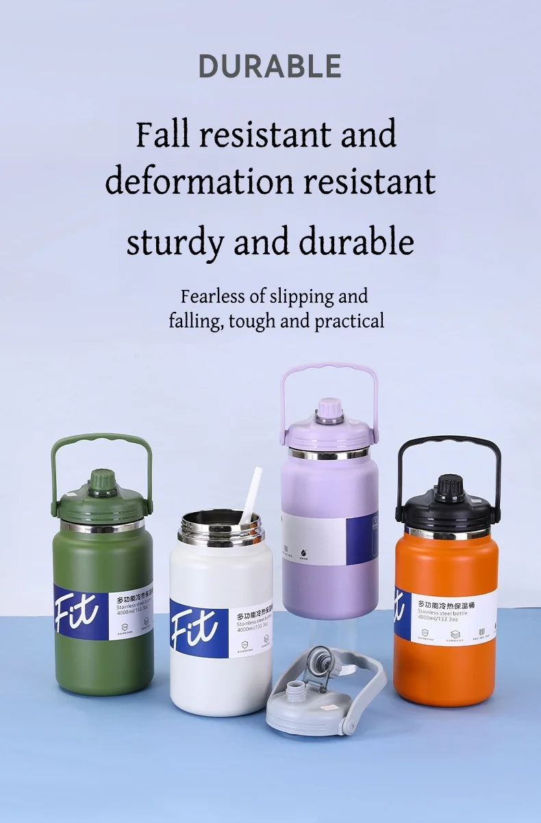 Fit Series Large Capacity Stainless Steel Vacuum Bottle – Double Layer Insulated Water & Coffee Flask