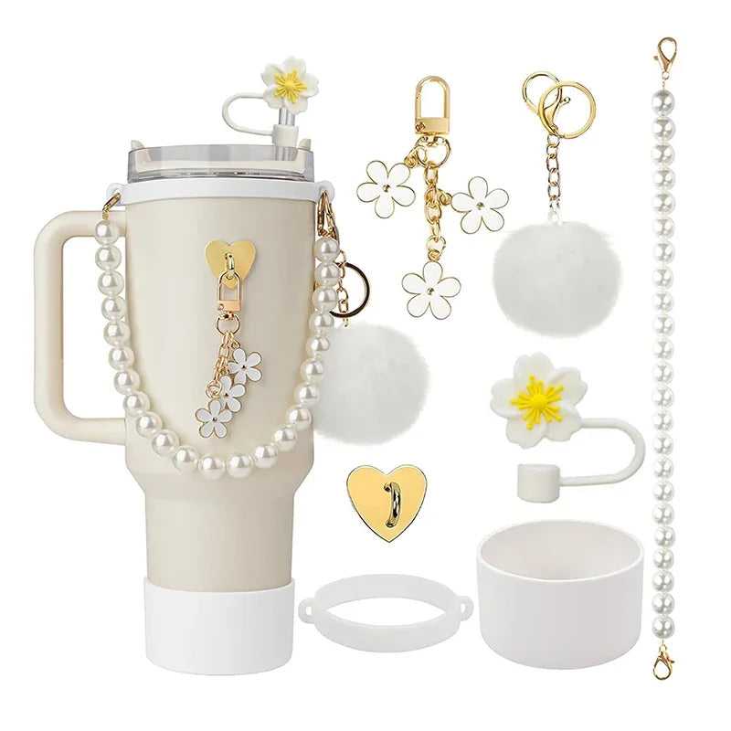 Charmify Your Stanley – 40oz Accessory Kit with Straw Cover & Decor